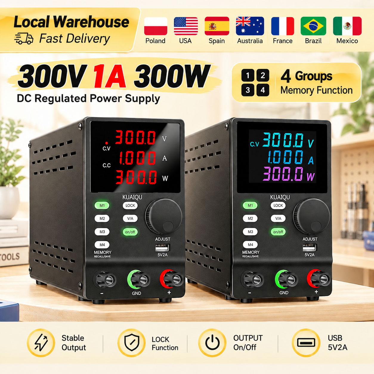 KUAIQU 300В 1А 300Вт Регулируе – обзор и цена Switching Dc Power Supply 300V 1A